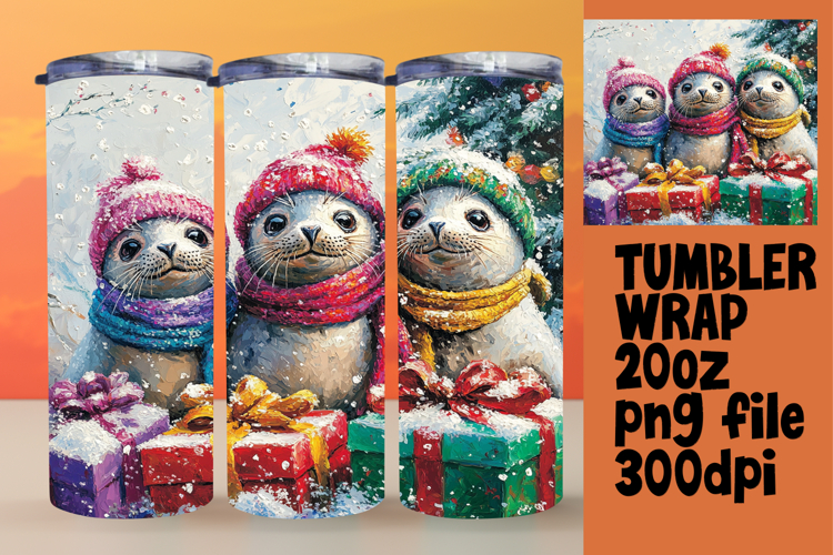 EYE-CATCHING 20oz Tumbler Template , Cute Xmas