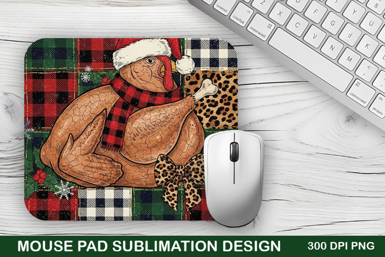 Christmas Chicken Mouse Pad Sublimation - Christmas Design