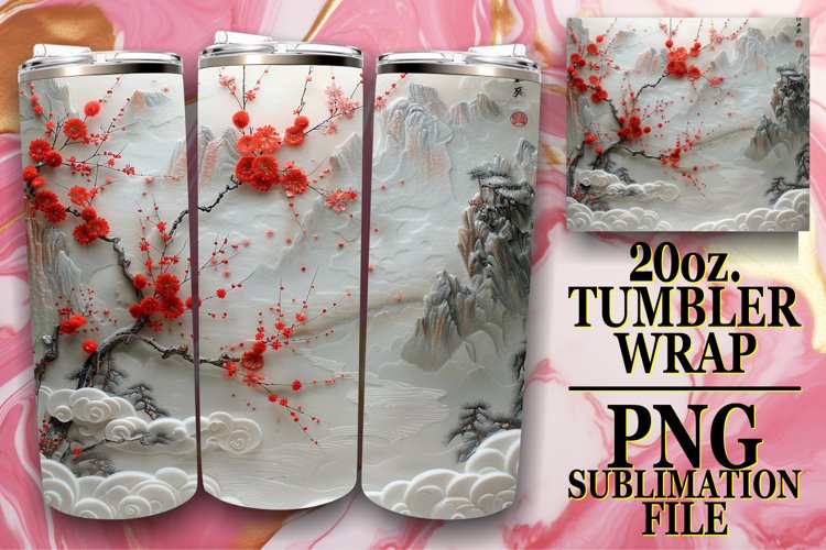 Springtime Beauty View Tumbler Design - 20oz example image 1