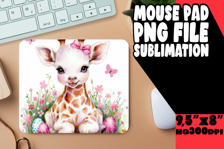 Enchanted Mouse Mat Sublimation Style, Cute Easter example image 1