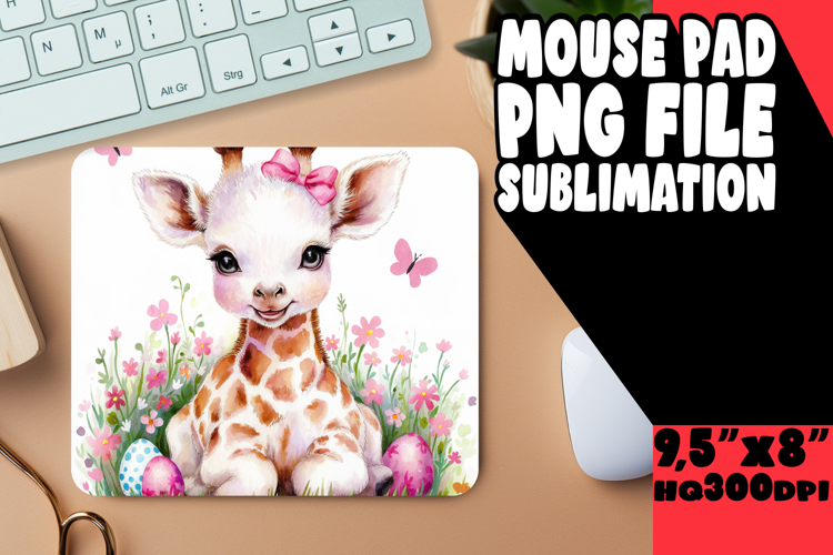 Enchanted Mouse Mat Sublimation Style, Cute Easter