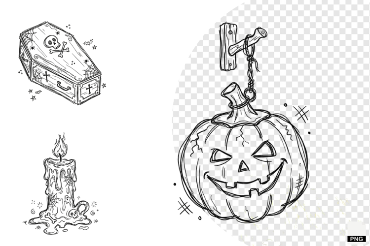Doodle Halloween Clipart