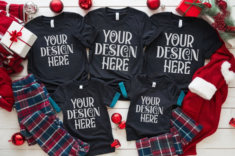 Christmas Family Matching Group T-Shirt Mockup
