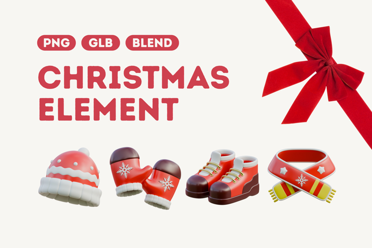 3D Christmas Element 05