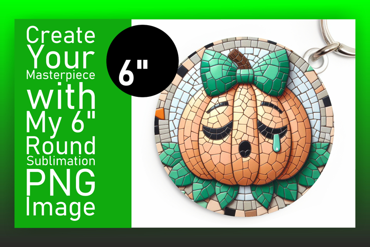 Charming Keychain Round Design PNG , Cute Pumpkin