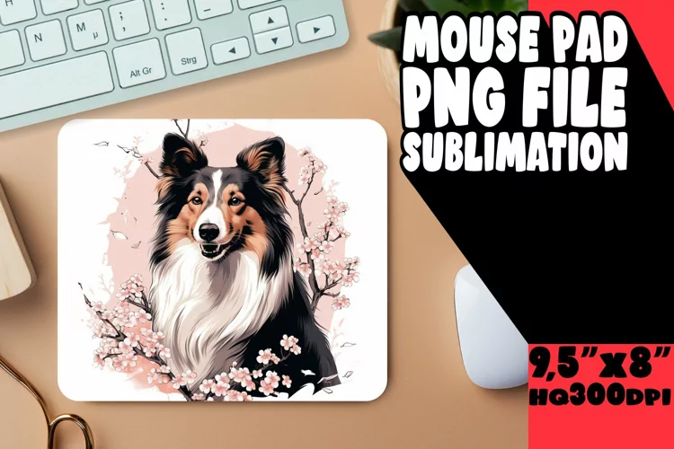 Charming Dog and Flower Sublimation