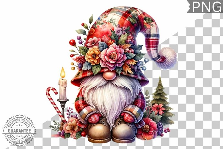 Christmas Gnome Sublimation - Clipart PNG Design