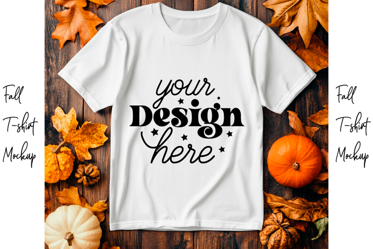 Fall t-shirt mockup, Fall mockup