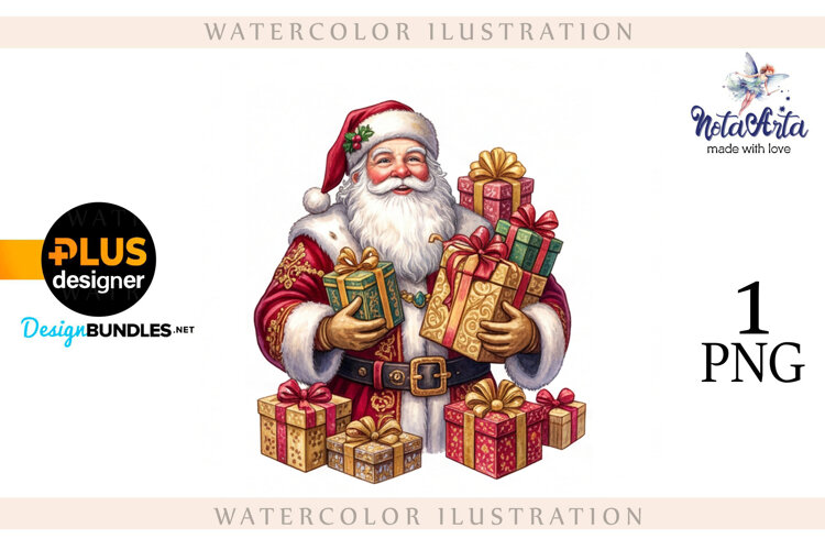 Christmas Santa in Elegant Attire example image 1