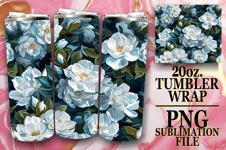 Elegant 3D Flower Tumbler example image 1