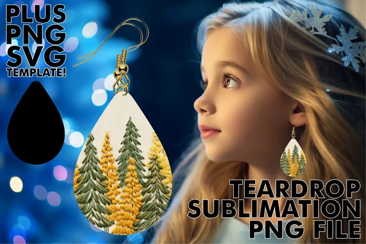 Starry Night in the Forest: Embroidered Earrings