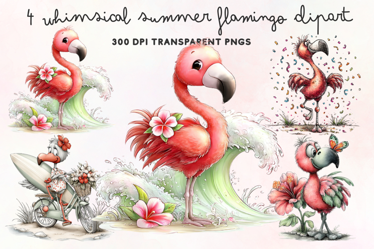 Cute Flamingo Clipart Image 18