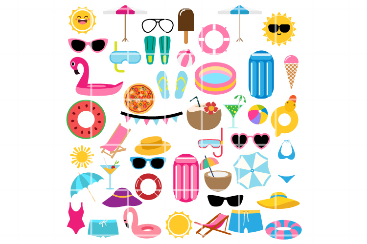 Pool party SVG, png, cut file, clipart, cutting, vector set.