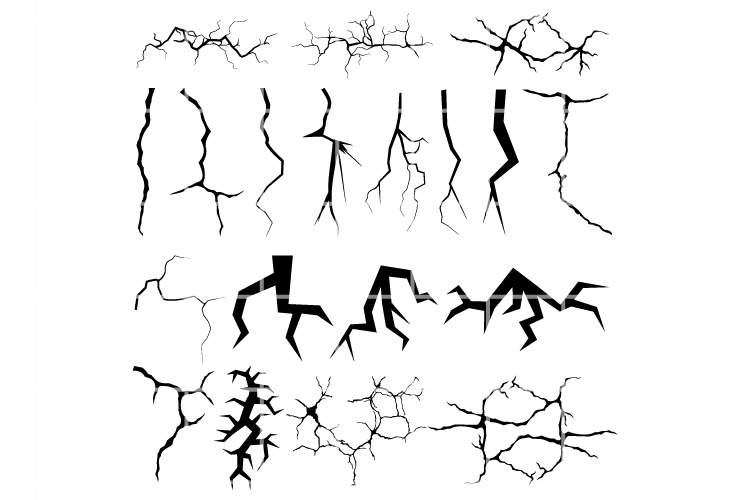 Cracks SVG, png, cut file, clipart, cutting set.