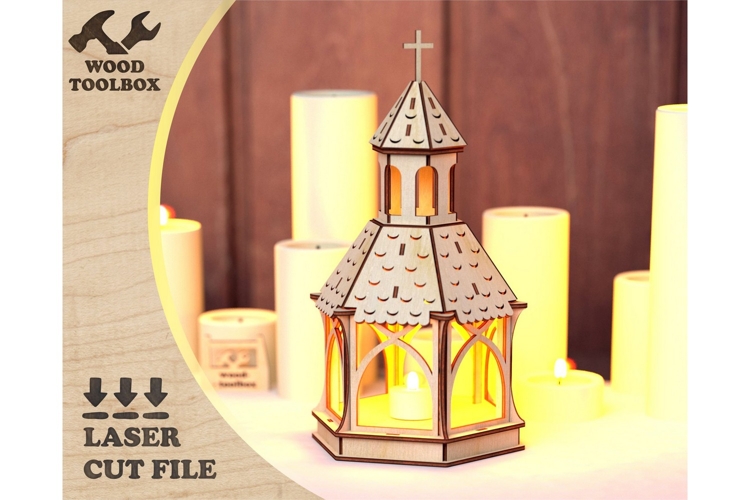 Laser Cut Church Lantern SVG