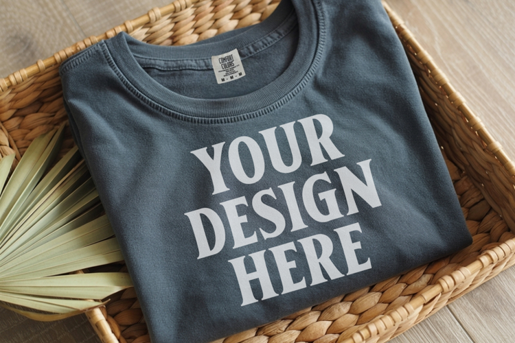 Pepper Comfort Colors 1717 Folded Tshirt Mockups