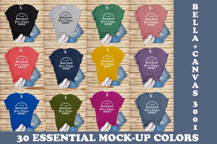 Bella Canvas 3001 Mock-up Bundle