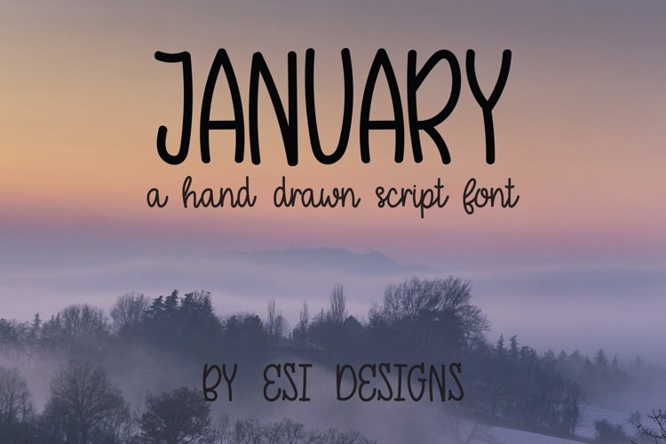 January - A Modern Hand Drawn Script Font example image 1