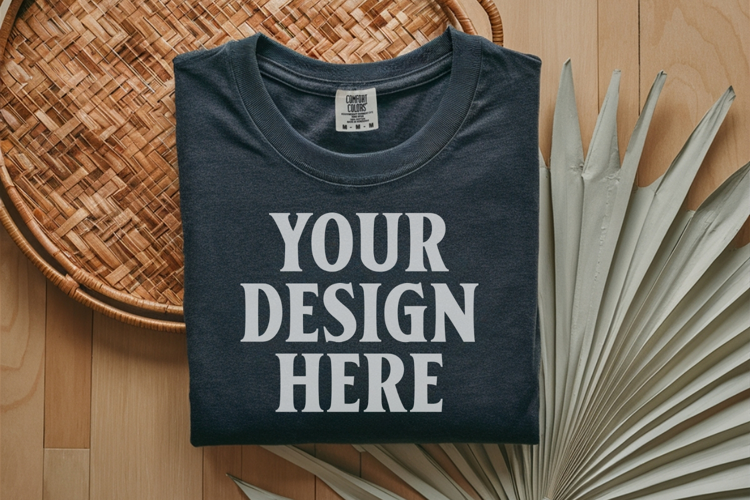 Pepper Comfort Colors 1717 Folded Tshirt Mockups