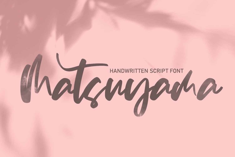 Matsuyama Handwritten Font example image 1