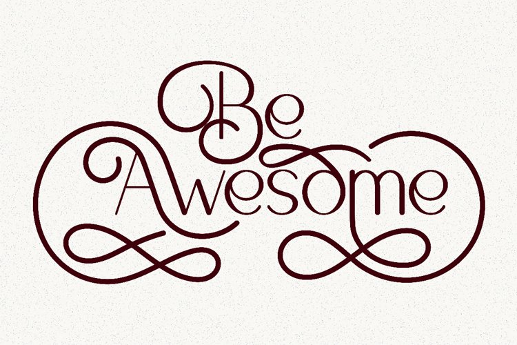 Be Awesome Lettering Quotes example image 1