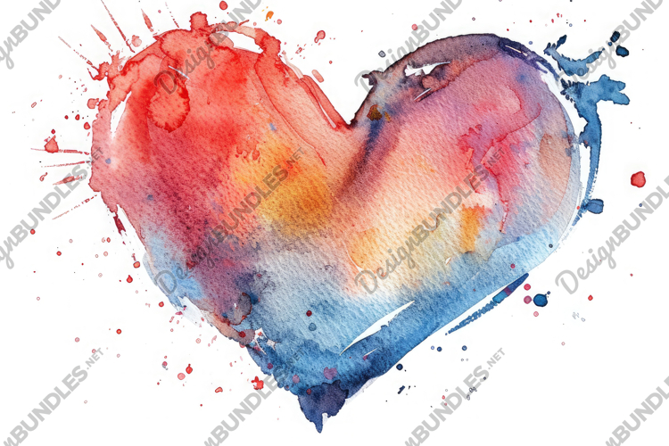 Watercolor Heart Clipart Image 12