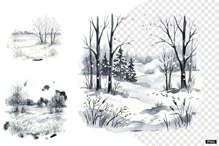 Nature Forrest Meadow Clipart example image 1