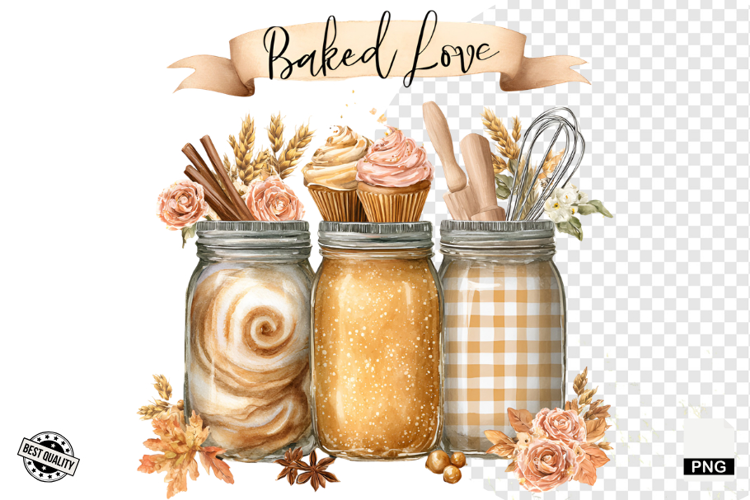 Fall Masons Jars Clipart