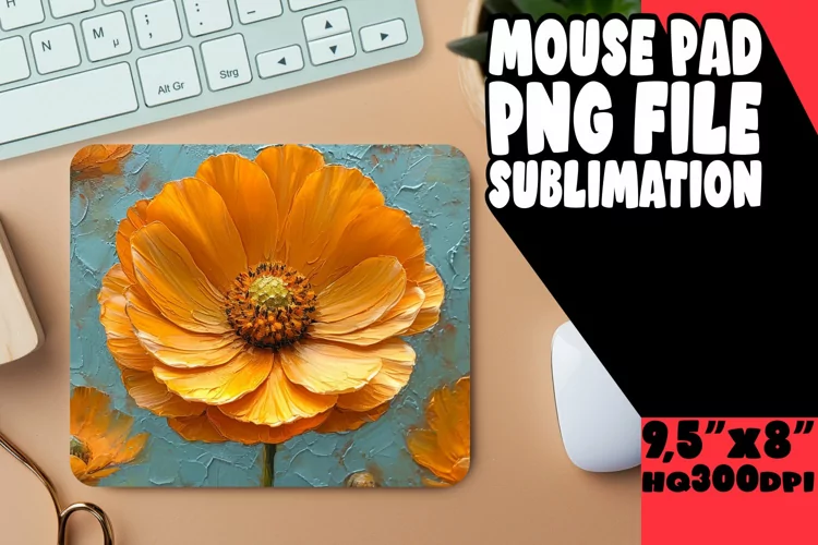 Springtime Petals: Flower Pattern Mouse Pad
