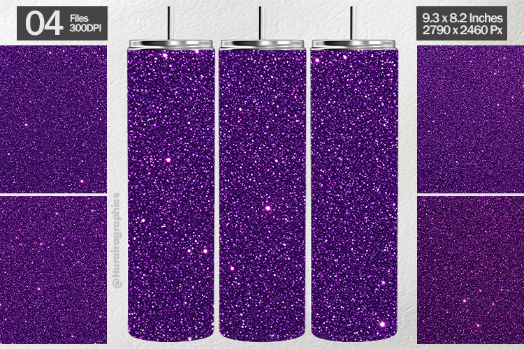 Purple Glitter Tumbler Wrap| Tumbler Sublimation