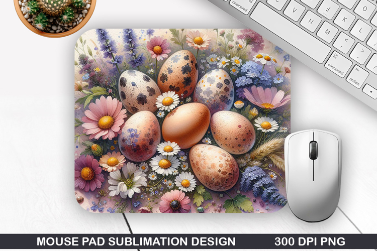 Easter Eggs Mouse Pad Sublimation, Easter Mouse Pad PNG
