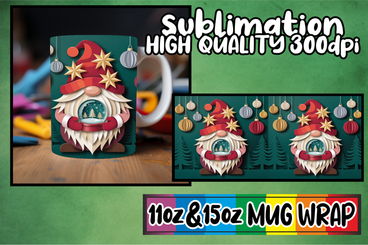 Magical moments 11oz 15oz sublimation wrap, Gnomes