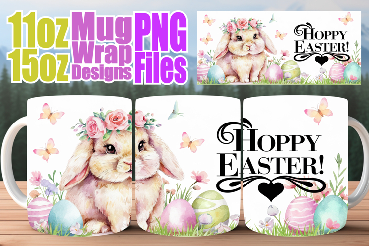 Serene evenings sublimation mug wrap, Easter