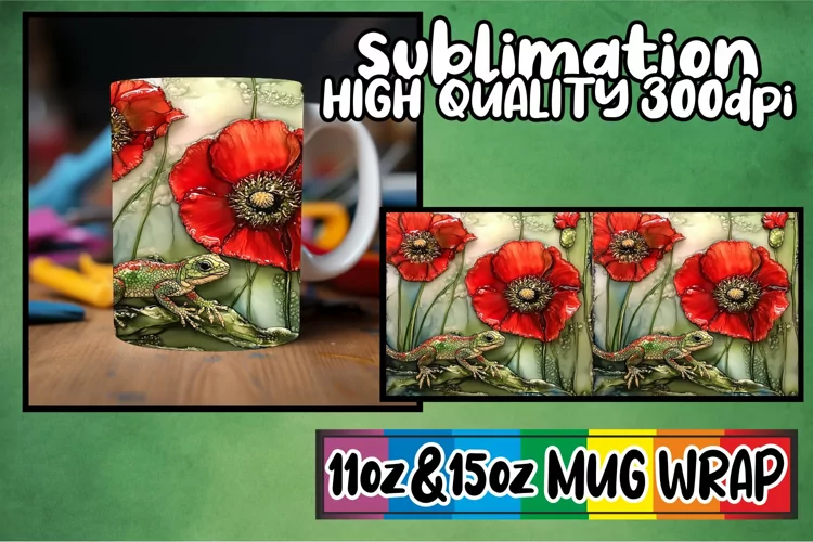 Radiant sunsets 11oz 15oz sublimation wrap, Animals