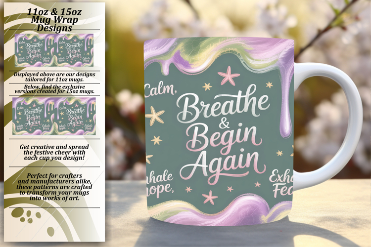 RADIANT PNG Mug Wrap Design 15oz , Girl Quote