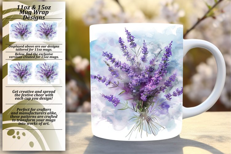 Mug Wrap Sublimation 11oz/15oz Pattern Colorful Flowers
