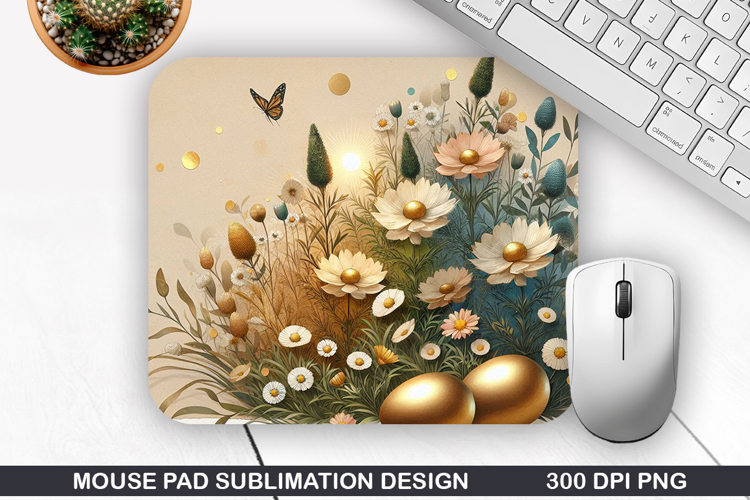 Flowers Mouse Pad Sublimation, Spring Mouse Pad PNG Design