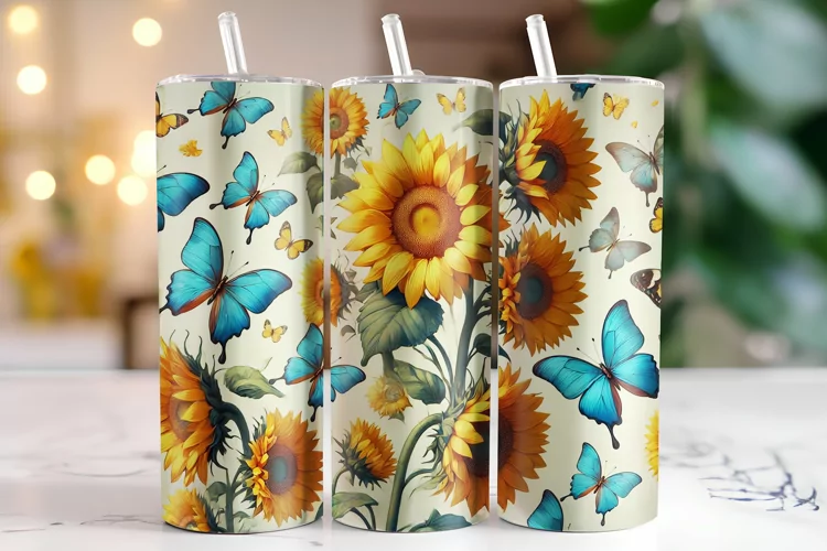 Sunflower Tumbler Wrap | Sublimation | Tumblers