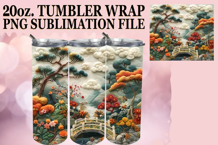 3D Landscape Beauty Scene Tumbler Sleeve - 20oz