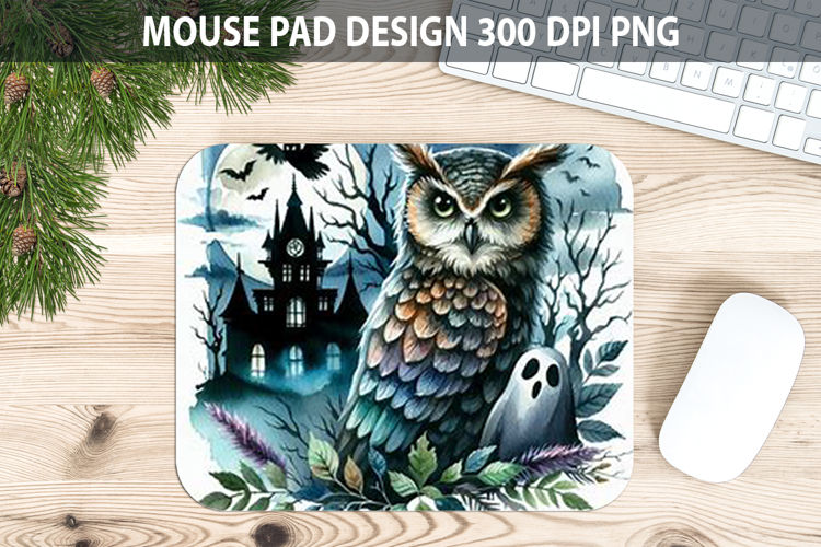 Watercolor Owl Mouse Pad Sublimation - Animal PNG