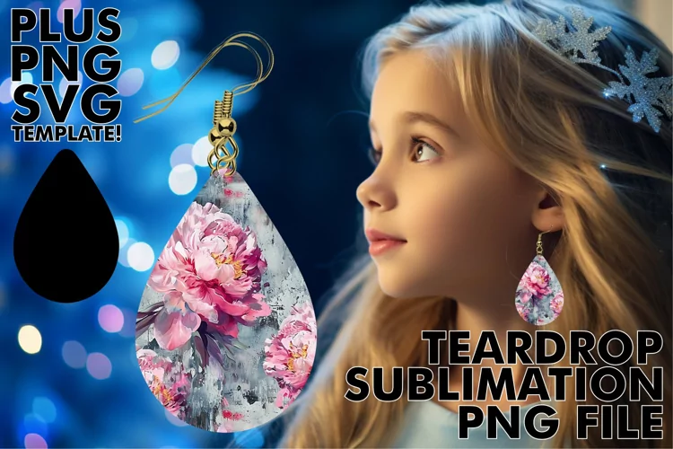 Sublimation Excellence: Teardrop Floral Creations