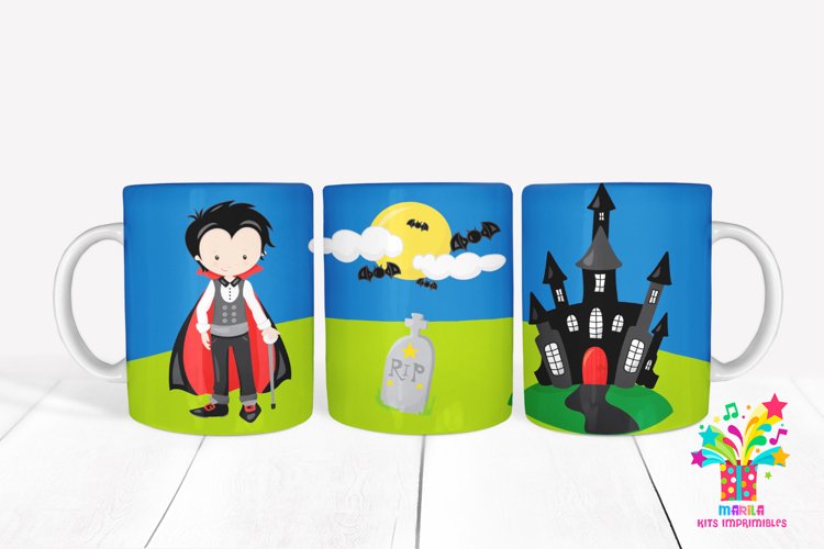 Happy Halloween Mug Sublimation / halloween Mug Wrap #4 example image 1