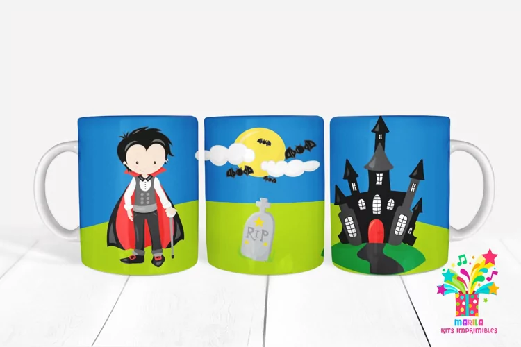 Happy Halloween Mug Sublimation / halloween Mug Wrap #4