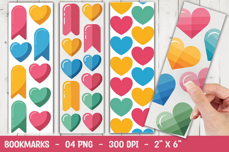 Modern Heart Bookmark Sublimation