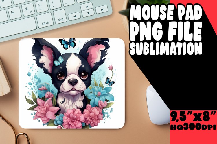 Watercolor Puppy Mouse Pad Collection example image 1