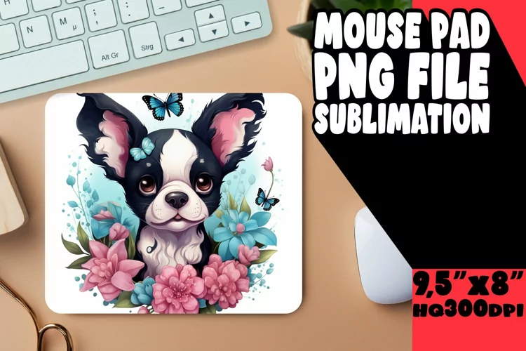 Watercolor Puppy Mouse Pad Collection