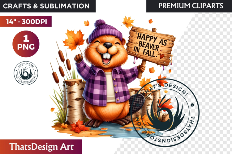 Autumn Cute animals with sign clipart Pumpkin thanksgiving