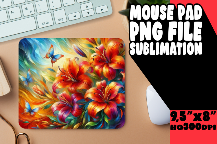 Cozy MOUSE MAT Inspirational Sublimation, Flowers