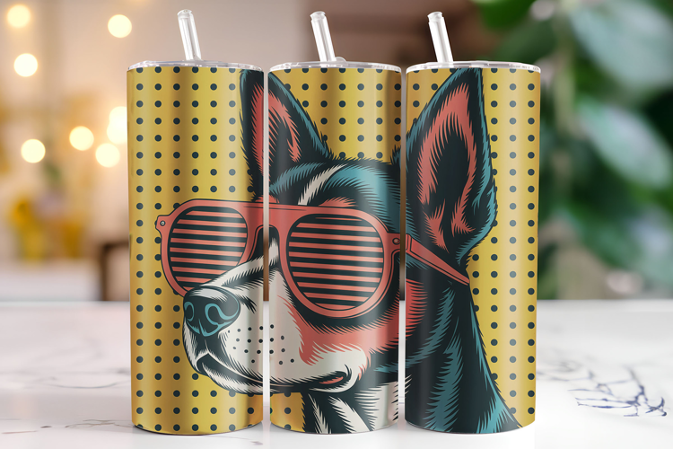 Dog Tumbler Wrap | Sublimation | Tumblers