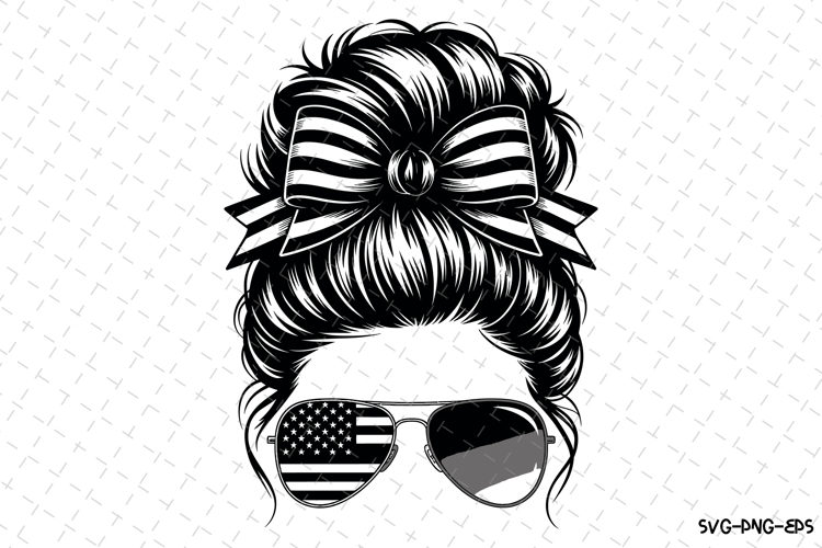 Messy Bun Silhouette Image 4